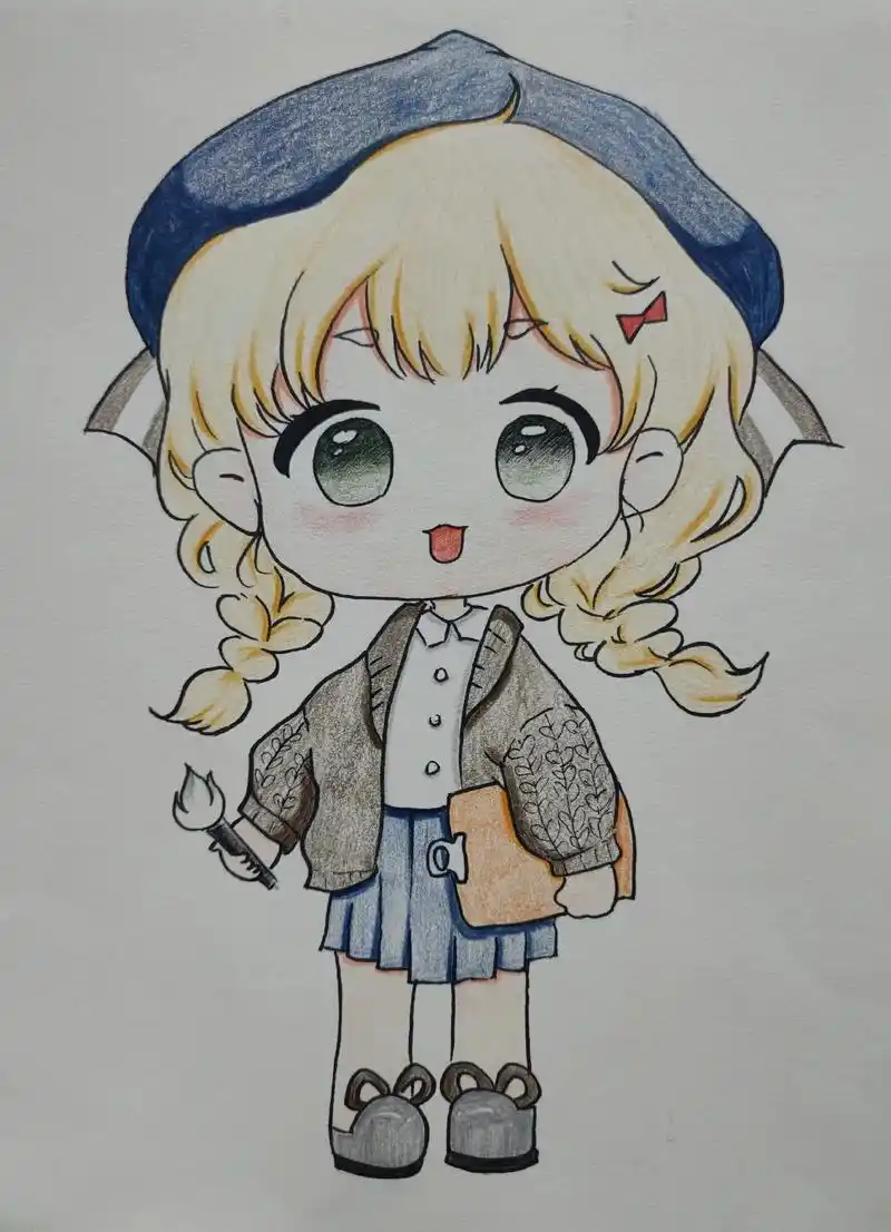 整理了彩铅q版漫画,喜欢的一起画起来吧!#动漫人物绘画 #手 - 抖音