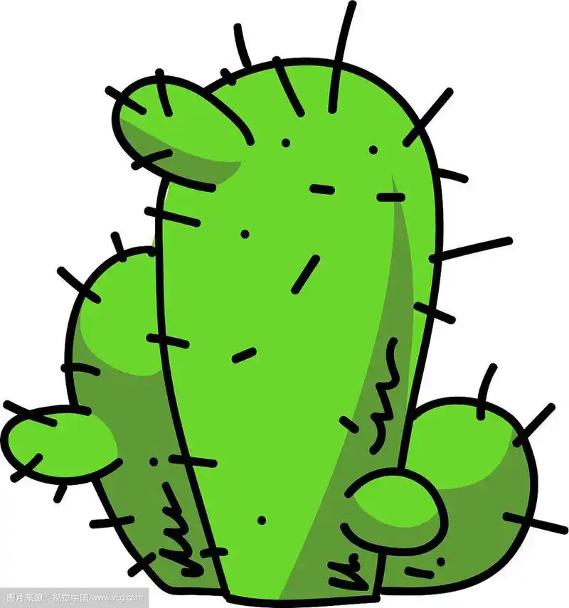 手绘卡通仙人掌形象