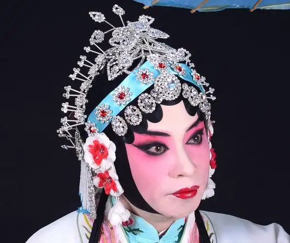 我的京剧照 京剧白蛇传游湖 京剧旦角化妆 白素贞青衣