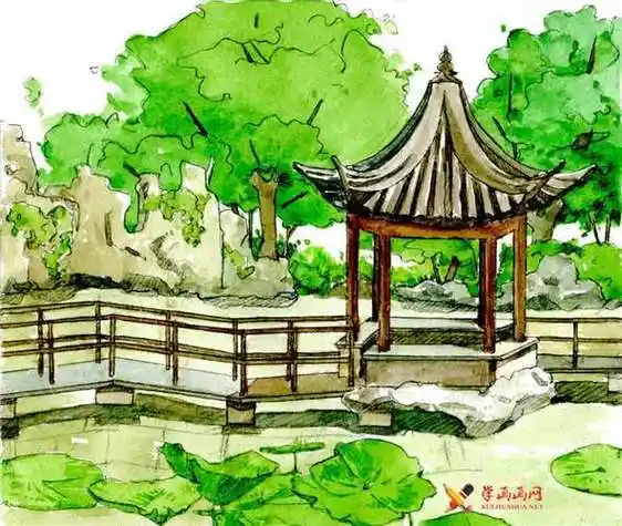 公园的一角简笔画-简笔画-369作文网