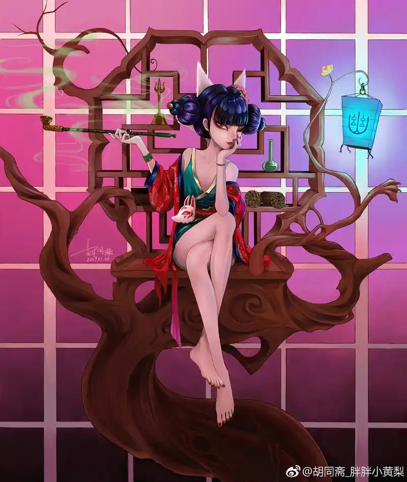 白蛇缘起插画,超喜欢风情万种的宝青坊主,阿宣与小白,插画师:北极靖