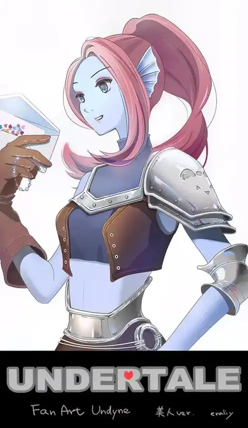 传说之下鱼姐安黛因合集,简直太帅啦!#图文来了 #送你一张壁 - 抖音