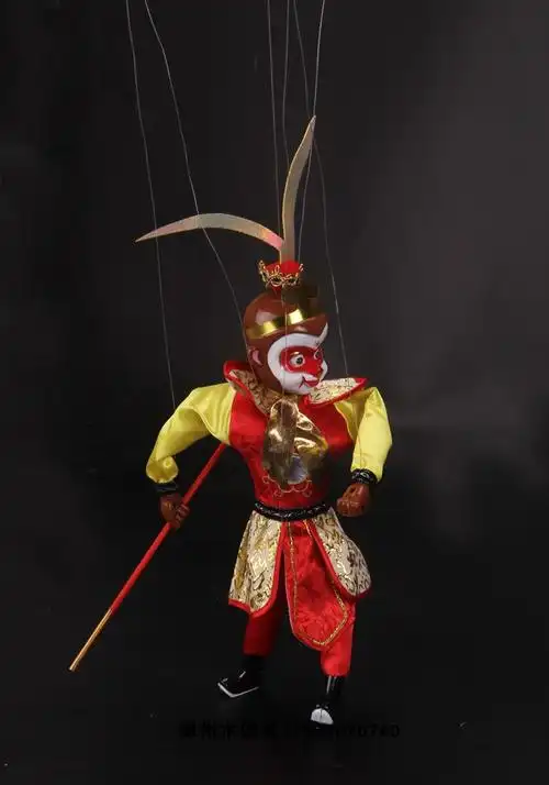 提线木偶齐天大圣孙悟空音乐闪光眼中国风纪念品特色工艺木偶