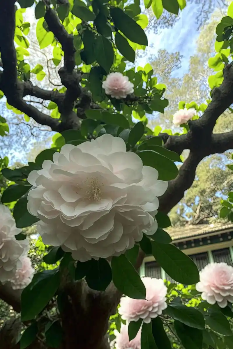 白色山茶花,纯真无邪,你怎能轻视我的爱.#图文伙伴计划#山茶 - 抖音