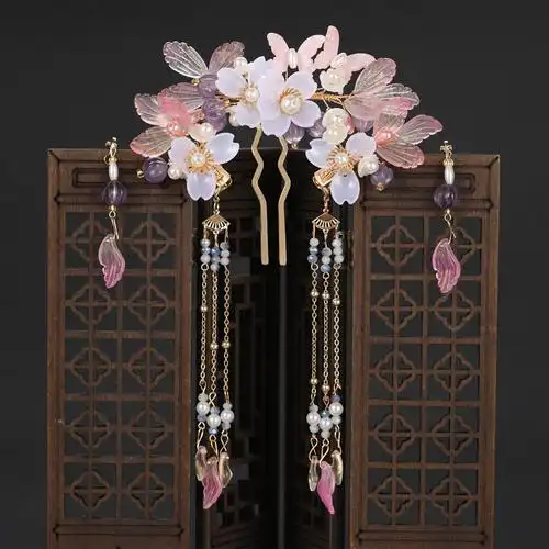 新汉服头饰流苏全套古风簪子中国风古典简约发饰超仙古装步摇发夹