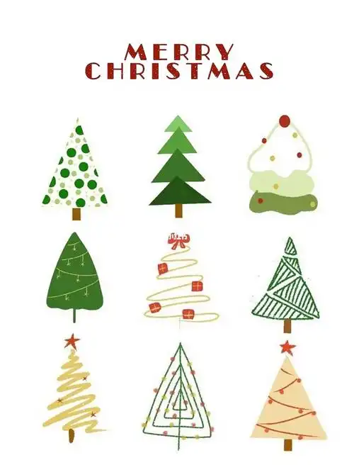 圣诞树简笔画第四弹