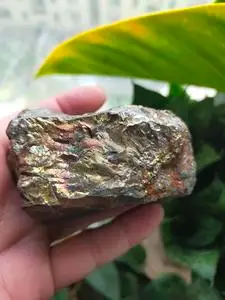 超大自带绚丽五彩黄铁矿石原石!净重870克!