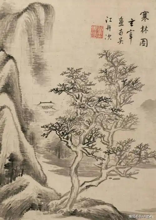 历代名画 董其昌 书画作品高清欣赏_山水_元人_图册