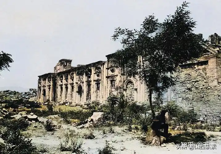 实拍1922年的圆明园彩色老照片太可惜了