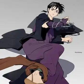 弥勒法师_犬夜叉弥勒日系插画绘画作品