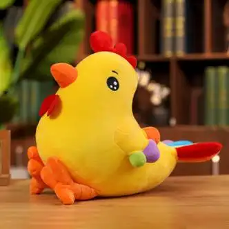 hkmr小鸡玩偶毛绒玩具仿真公鸡布娃娃可爱睡觉抱枕公仔儿童节礼 45