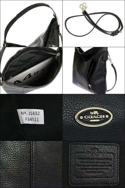 coach/蔻驰 女士经典马车标真皮黑色单肩包斜挎包女包 f34511 imblk