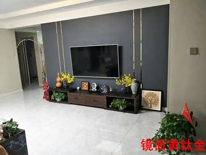 钛金条电视墙钛金不锈钢装饰线条金属电视背景墙太金条吊顶钛合金u型