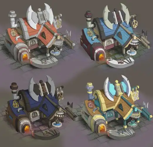 铁匠铺游戏单体建筑设计