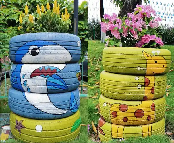 白云儿童公园第二届轮胎艺术节 写美篇  公园管理中心还将废旧