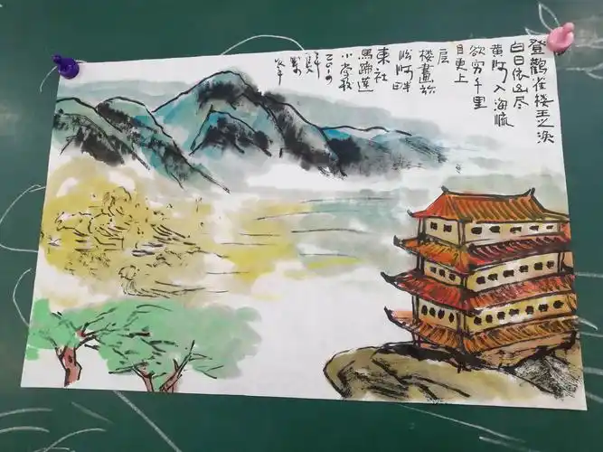 一诗一画,诗情画意之《登鹳雀楼》王之涣