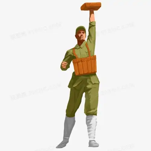 手绘董存瑞革命烈士人物素材