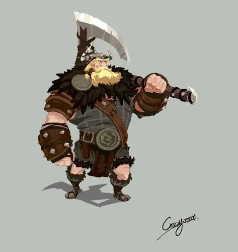 画这玩儿的北欧海盗