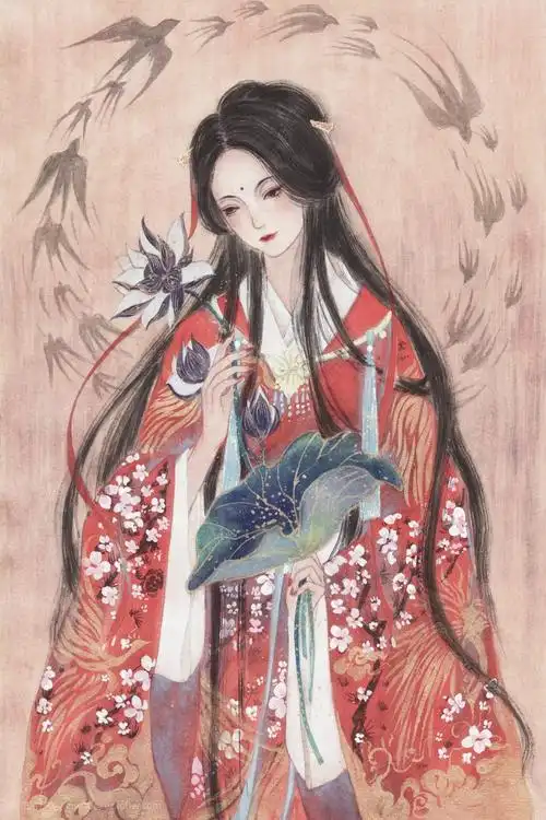 古风 古韵 中国风 手帐素材 插画 手绘 彩绘 头像 壁纸