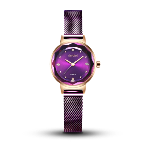 daybird满天星镶钻山茶花小金表轻奢简约气质时尚小表盘女士手表视频