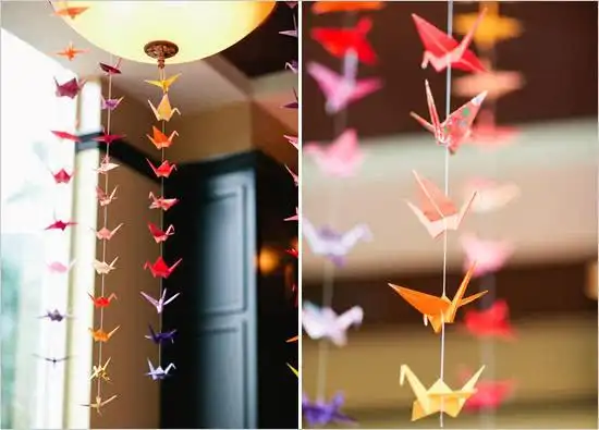 千纸鹤主题婚礼 满满的祝福随处见