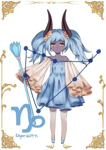 十二星座之摩羯座(插画)