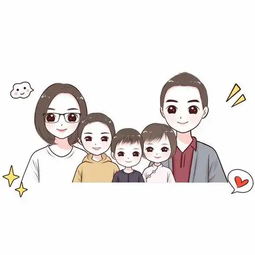 一家五口头像设计,全家福合照图片,幸福的样子真好