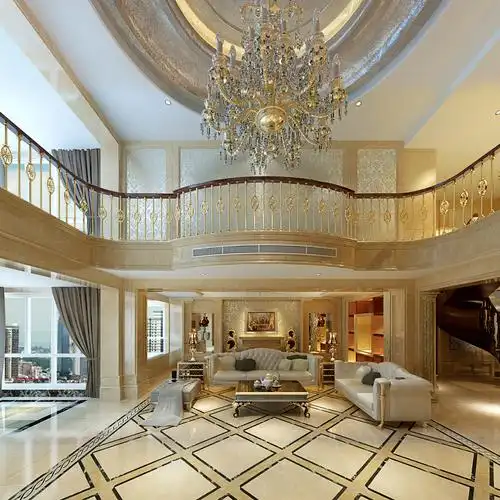 高峰会豪华欧式楼中楼效果图_家装网装修效果图