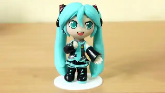 diy创意手工粘土软陶制作可爱的动漫人物初音未来