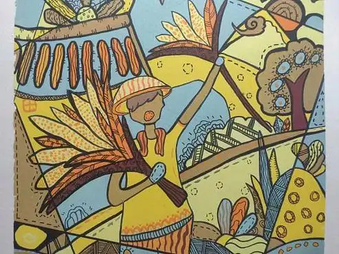 脱胶颜料水粉装饰画 考研手绘