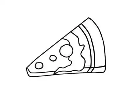 披萨简笔画 披萨简笔画简单步骤画法及图片大全,简笔画图片