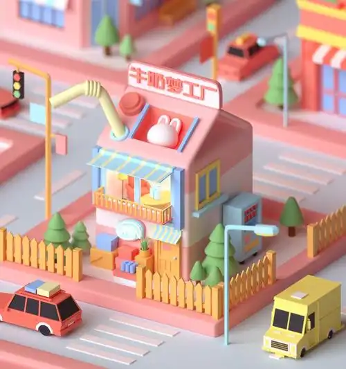 c4d练习电商小场景建模