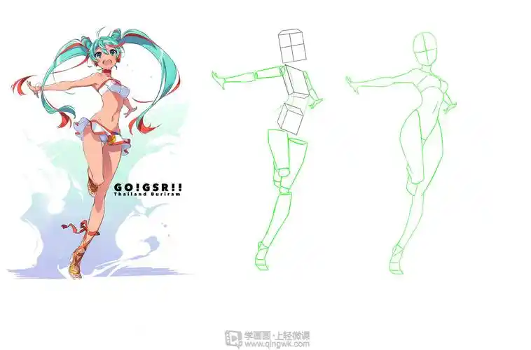 动漫插画之女性人体肌肉解析