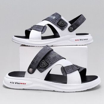 耐克凉鞋男款夏季外穿凉拖鞋沙滩鞋男两用款套脚拖鞋male drag 灰色