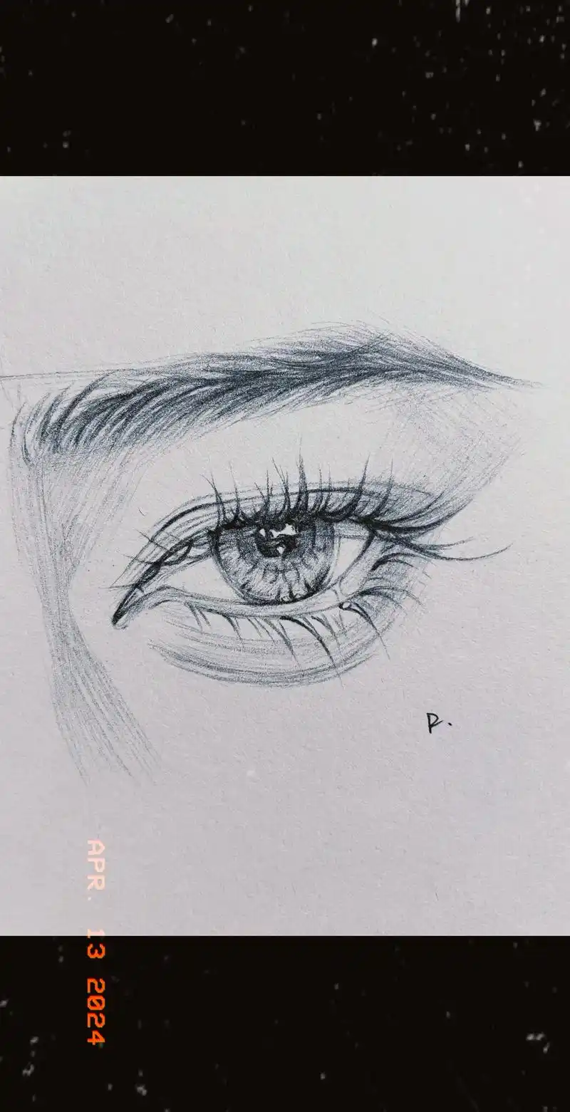 如何画眼睛97看教程.- 91 #绘画过程分享 #临摹 # - 抖音