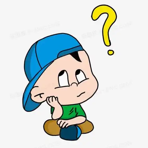 简笔画小男孩思考免抠元素有疑问的孩子简笔画儿童思考问号简笔画孩子