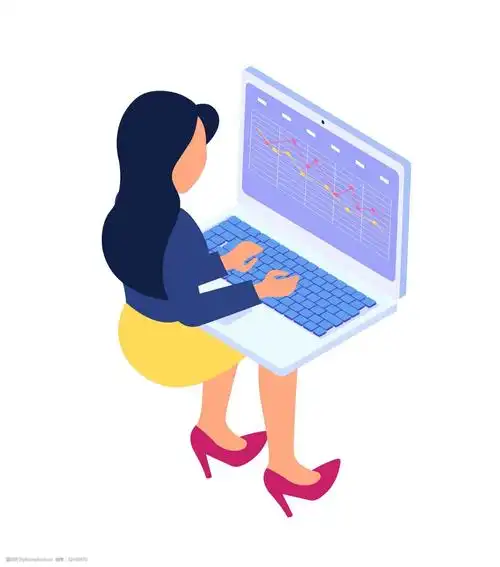 汇总分析卡通插画