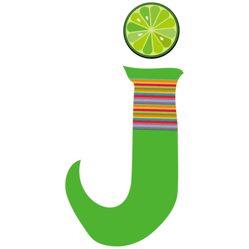 卡通创意水果字母j