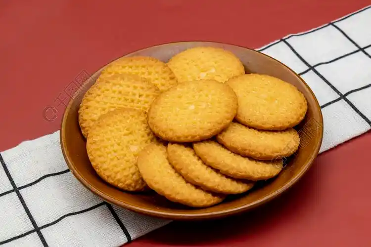 一盘粗粮饼干摄影图素材