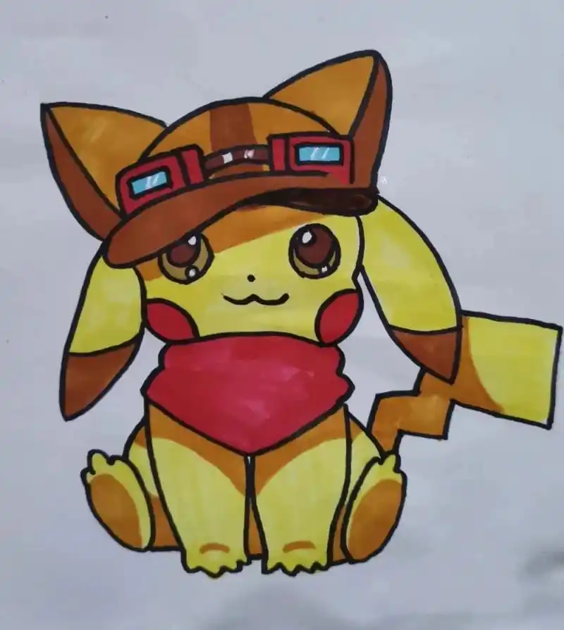 神奇宝贝 宝可梦 简笔画 涂色教程