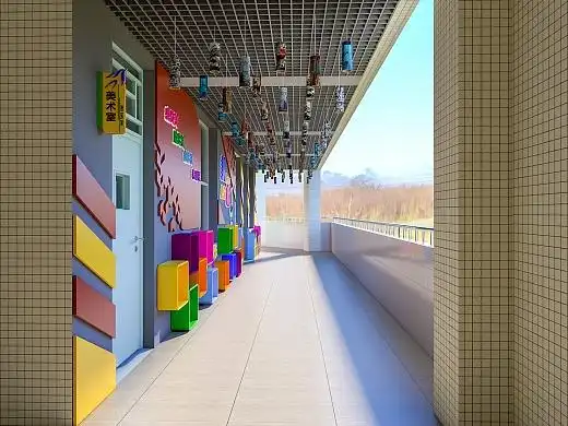 设计1年前学校走廊整改方案空间-家装设计319天前学校风雨场改造空间