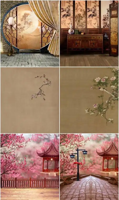 直播背景墙古风超仙飘逸仙女古装古风摄影背景布汉服唐装网红抖音快手