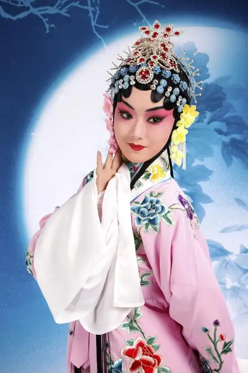 单人女生京剧写真摄影