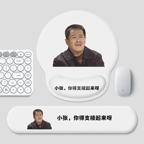 小张你得支棱起来呀姓氏鼠标垫创意搞怪3d立体硅胶护腕垫笔记本键盘手