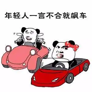 年轻人一言不合就飙车 - 斗图表情包 - 金馆长表情库 - 真正的斗图