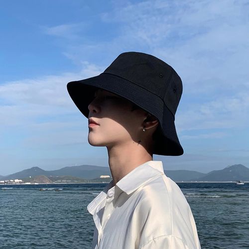 遮阳帽男防晒渔夫帽男ins夏季大头围潮牌潮流潮帽子男生太阳帽男