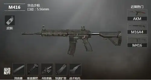 m416 akm=吃鸡标配?海岛2.0版本,它冲散了"步枪联盟"统治格局