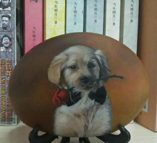 月剪西风的石头画作品欣赏