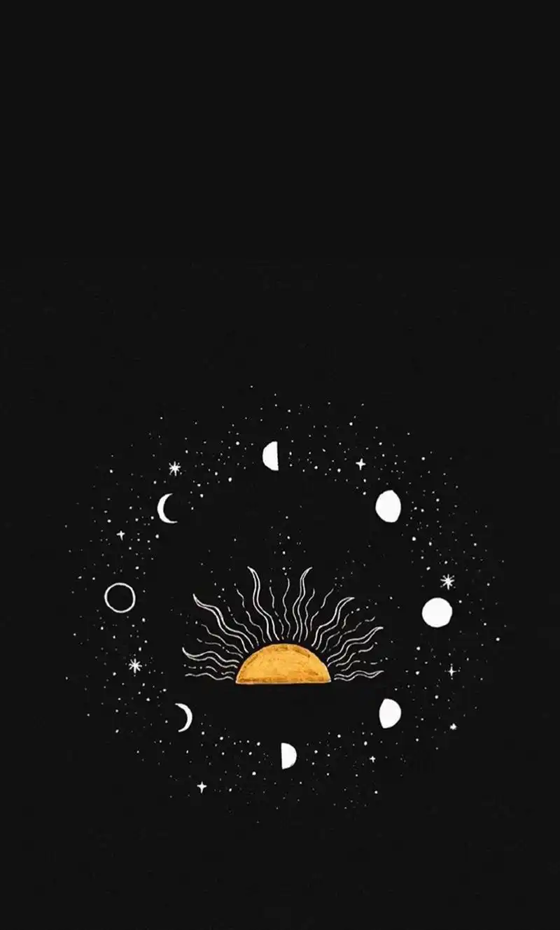 来自画师ameya作品欣赏,神秘又温暖的黑底小插画