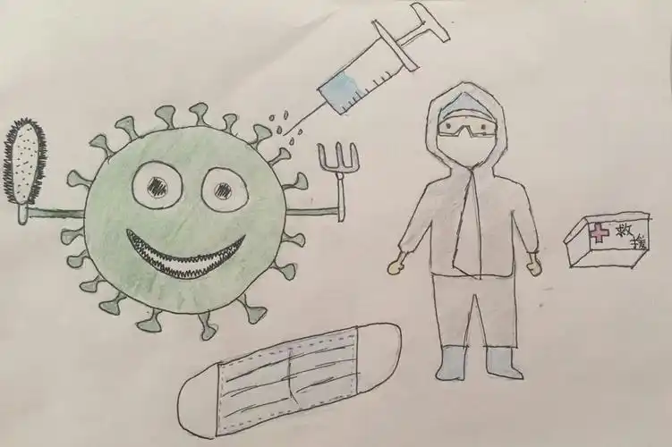 "抗击疫情,我们在行动!"唐县实验中学2019级抗疫漫画专辑(一)